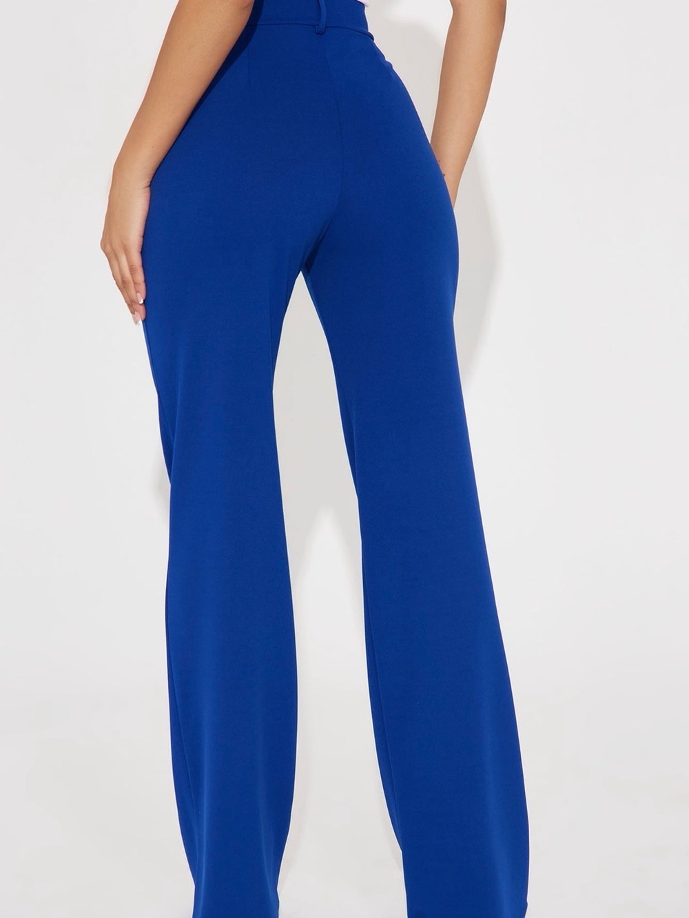 NWT Fashion Nova Royal Blue Wide Leg High-Waist Pants - Picture 2 of 3